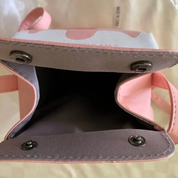 LUI SUI Girl's Fruits Crossbody Pink Bag Purse Strawberry Milk Box Kawaii - Picture 8 of 12